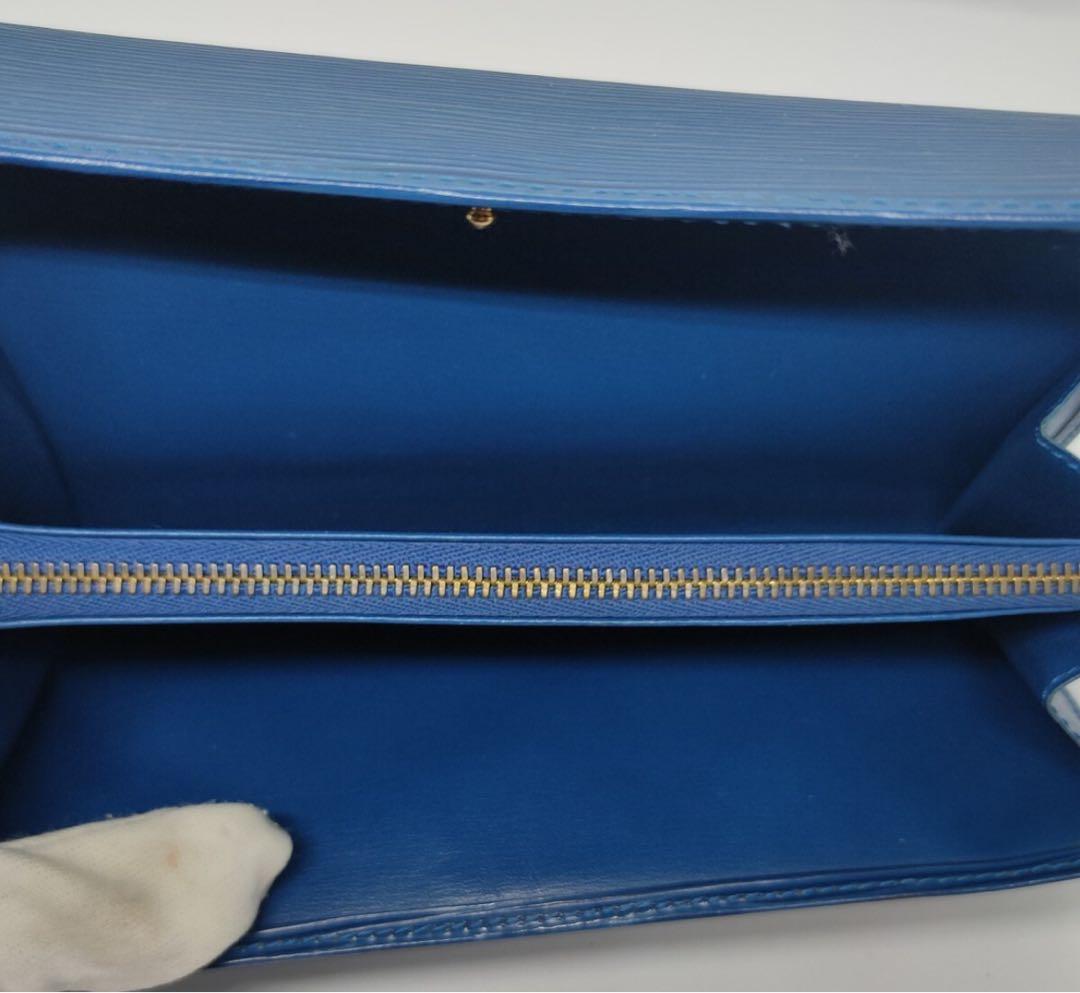 ルイ・ヴィトンエピ 長財布 ブルー ポルトモネ・クレディ M63565