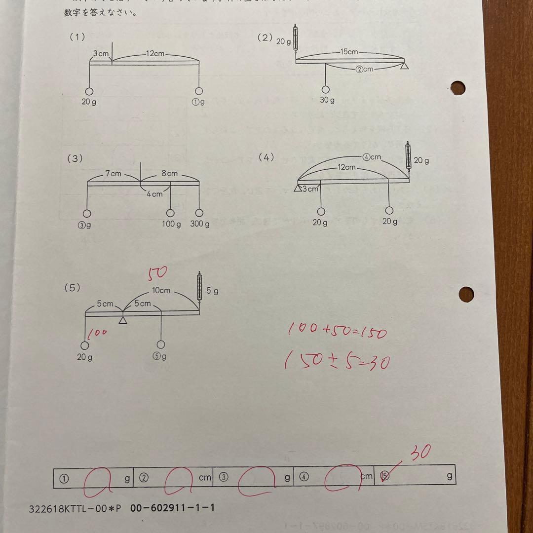 サピックス 6年理科【土特】確認テスト 理科計算問題 - メルカリ
