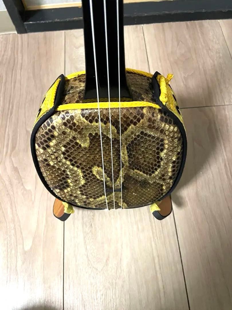 三線 本体 本革強化張 棹重量532g ケース付き ちんだみ三線店 白木 人工皮張三線 8点セット