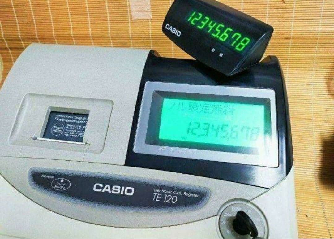カシオレジスター TE-120 フル設定込み 送料無料 人気機種 681061
