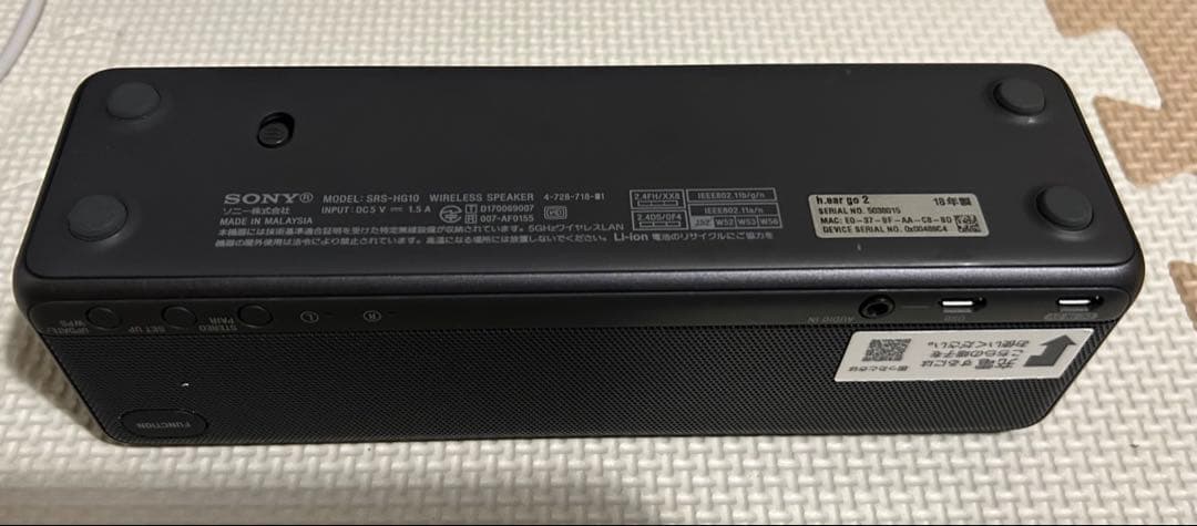 SONY SRS-HG10 h.ear go 2 グレイッシュブラック