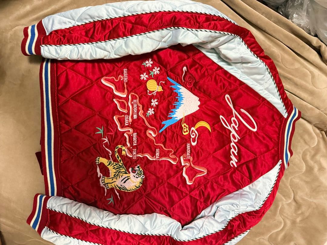 未使用 2面用 別珍 BILLVAN 虎龍鷲 日本限定スカジャン vintage