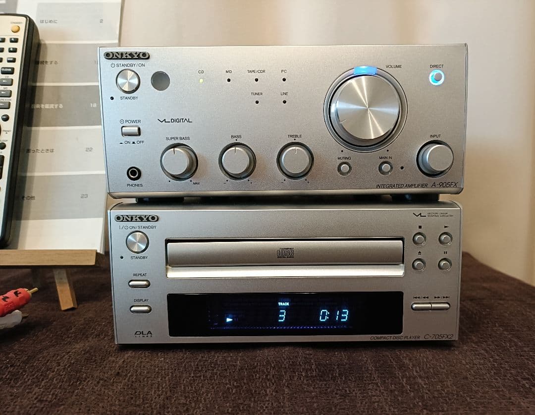 ONKYO A-905FX ,C-705FX2 ,純正リモコン セット　完動品