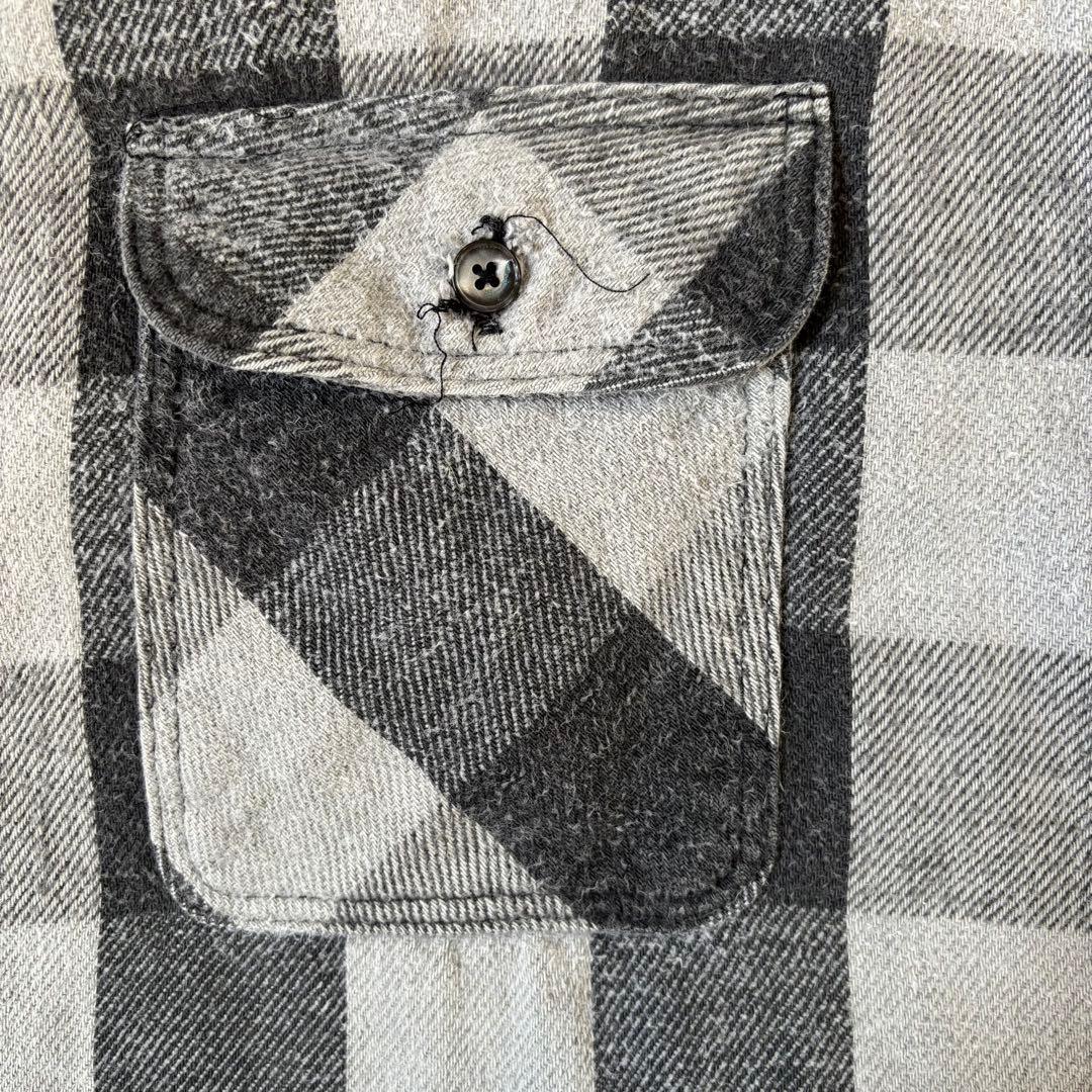 90s USA製 Prentiss ブラック グレー ヘビネル ネルシャツ XL - メルカリ