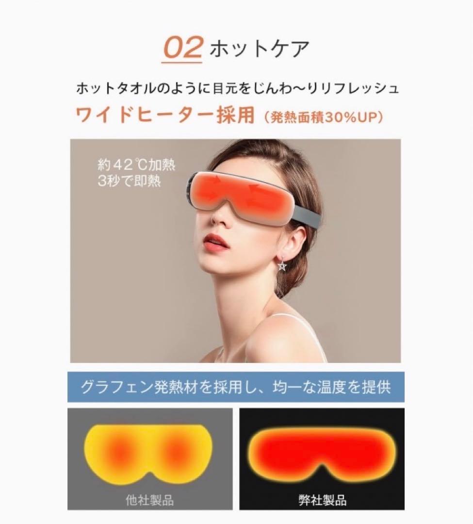 ❤️1点❤️アイウォーマー ホットアイマスク 目元ケア 新型グラフェン加熱 ホワイト