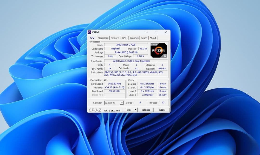 マザーボード ASUS PRIME X670 + ryzen5 7600 + 32g ddr5