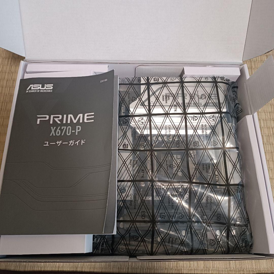 マザーボード ASUS PRIME X670 + ryzen5 7600 + 32g ddr5