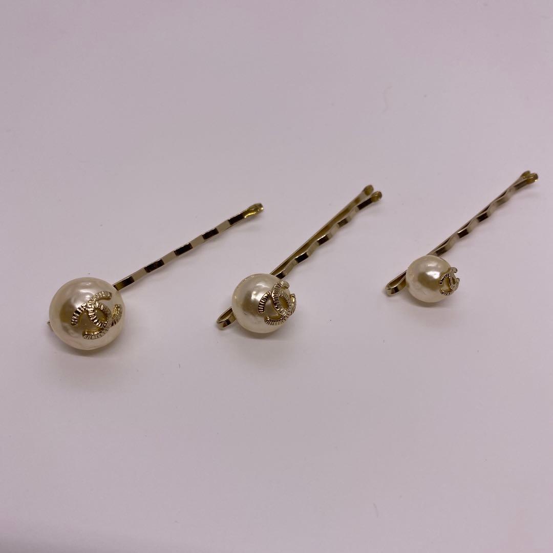 正規品］CHANEL ヘアピン 3本セット 美品 - メルカリ