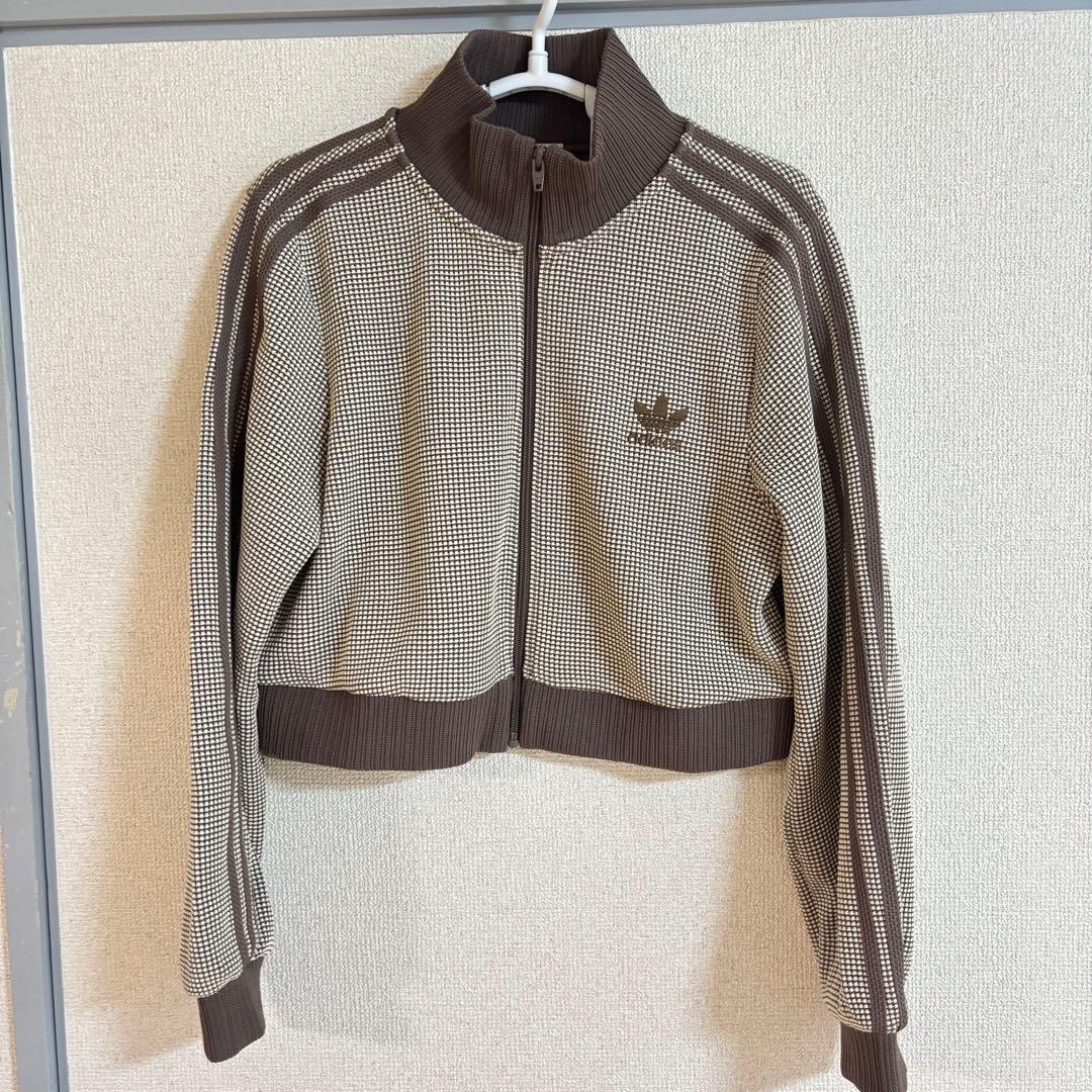 adidas クロップ　トラック　トップ　ジャージ　 ワッフルニット　3XL adidas クロップ トラック トップジャージワッフルニット Lサイズ