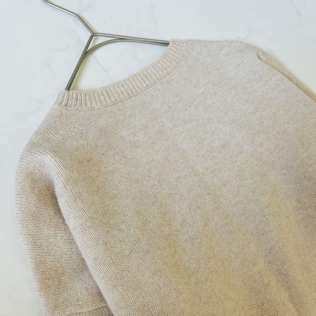 美品✨マックスマーラ カシミヤ混 ニット ビジュー ビッグロゴ