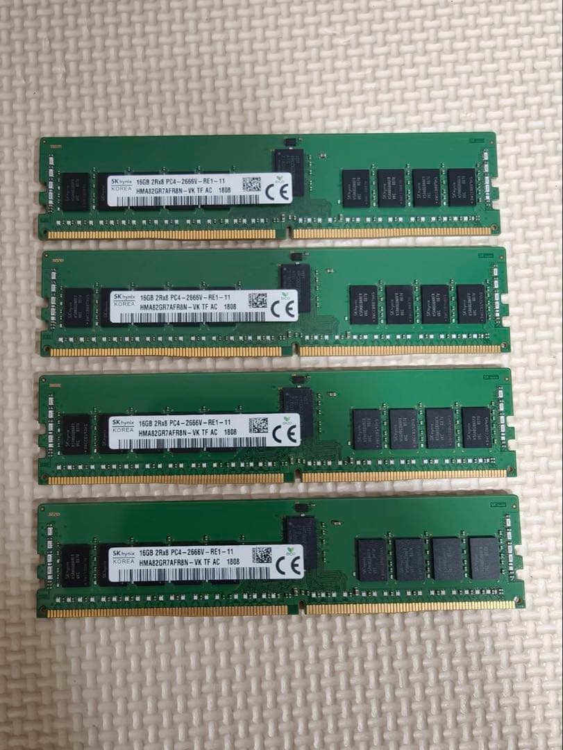 【激安】DDR4-2666 16GB X4 (64GB) SK hynix SK Hyn(Hynix) Original 16GB (1x16GB) DDR4 2666MHz PC4-21300 SODIMM