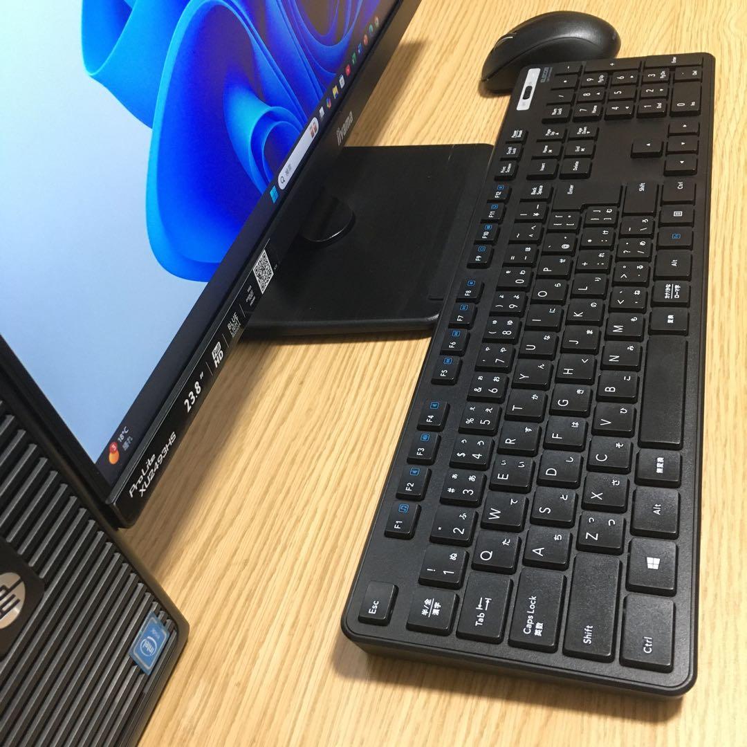 HP ProDesk Win11 デスクトップ 大画面23.8'モニター 取説