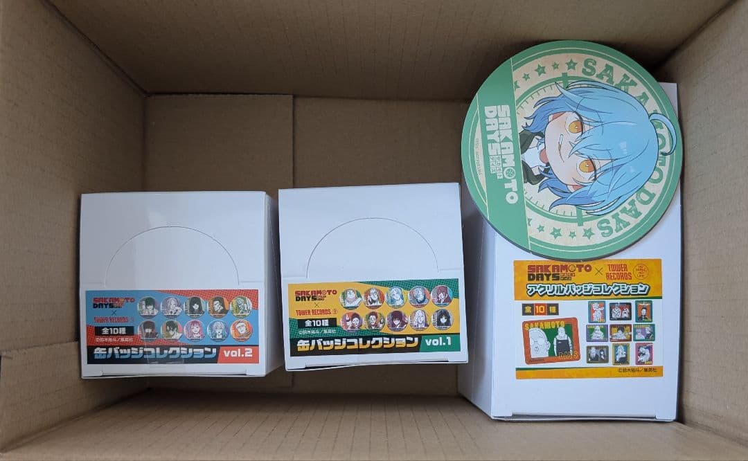 サカモトデイズ　タワーレコード　原画展　缶バッジ　アクリルバッジ　未開封 box SAKAMOTO DAYS』×TOWER RECORDS 複製原画展」東阪のタワレコで開催決定