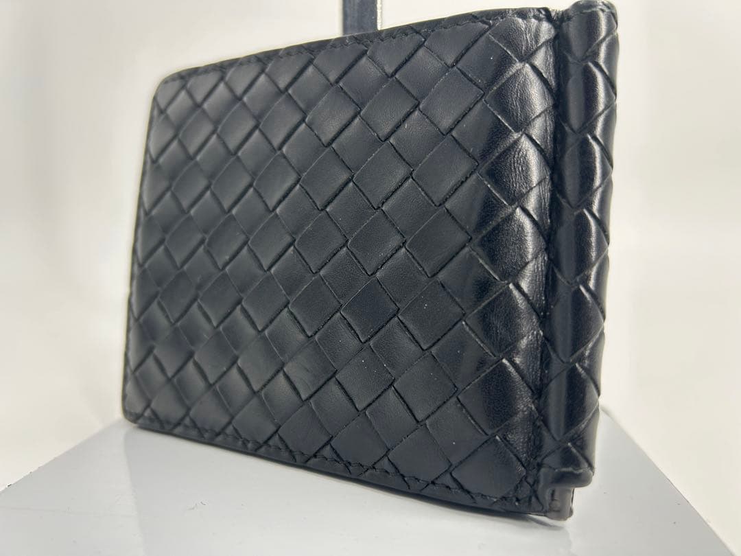 美品】ボッテガヴェネタ イントレチャート 二つ折り財布マネークリップ