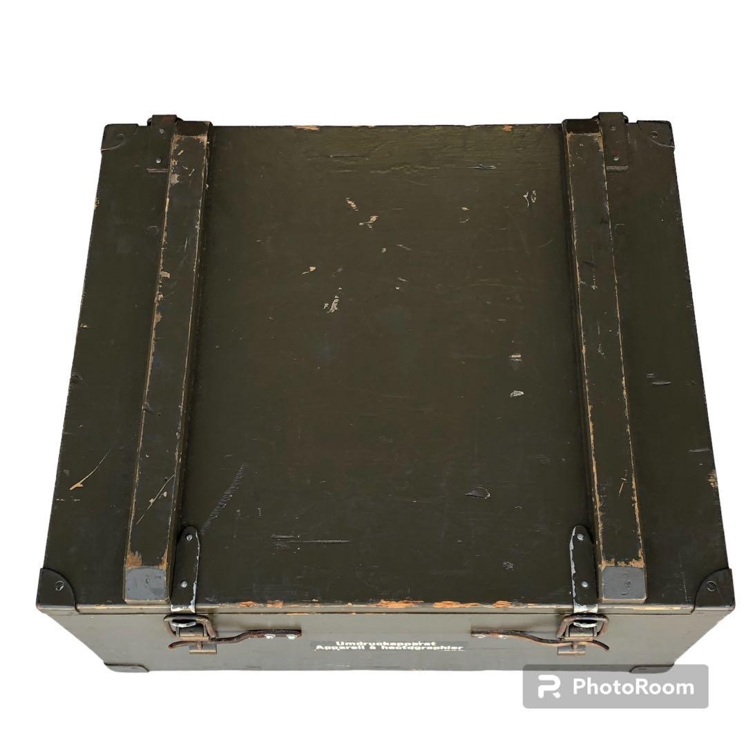 スイス軍 ミリタリー ボックス 木箱 60S 軍モノ 実物 ヴィンテージ