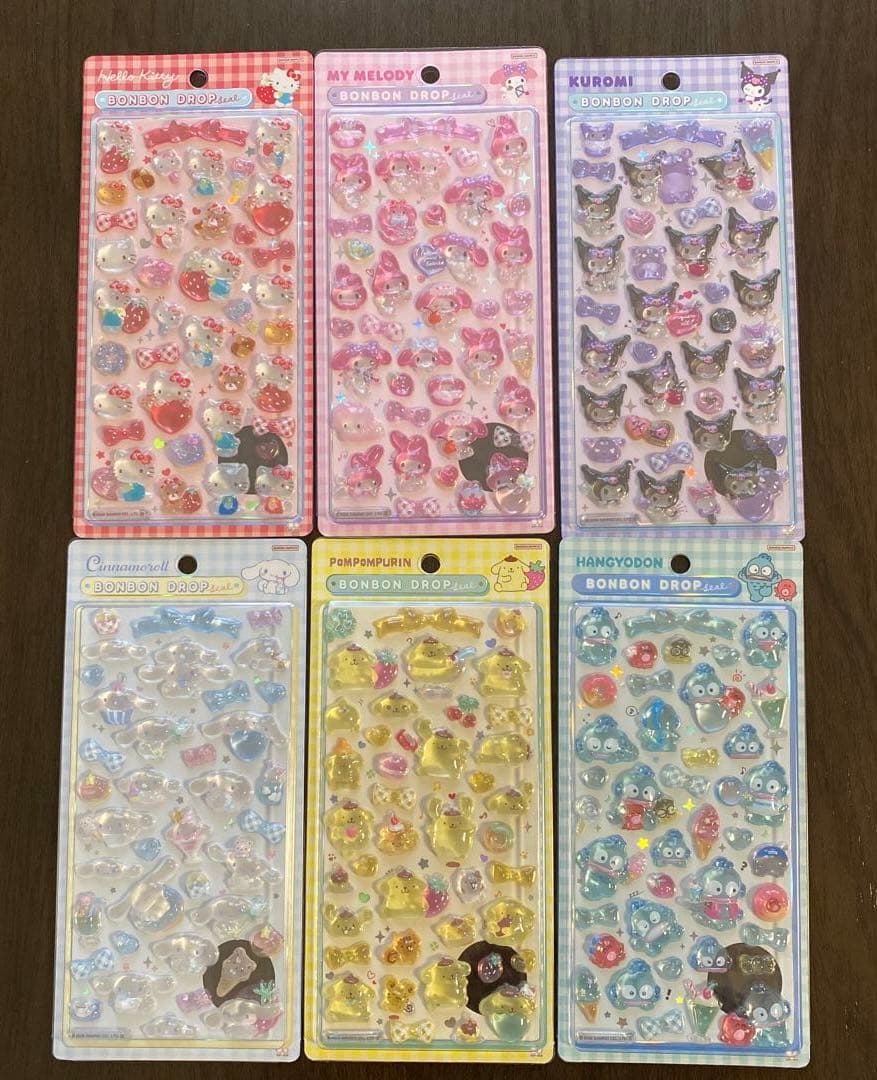 【国内正規品】サンリオ　ボンボンドロップ　第2弾　6種セット 楽天市場】サンリオキャラクターズ ボンボンドロップシール 8柄 [M便 1