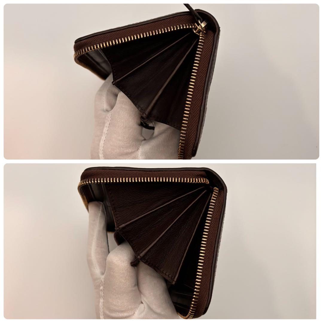 鑑定済み】GUCCI✨ダークブラウン グッチ 長財布 シマ ラウンド