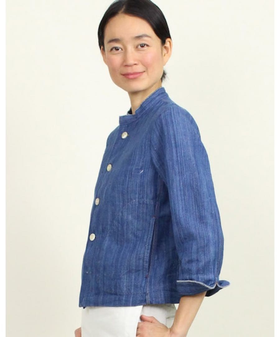 45R 藍カディ3000デニムマーサーパンツ　えみおわす　ヨーガンレール