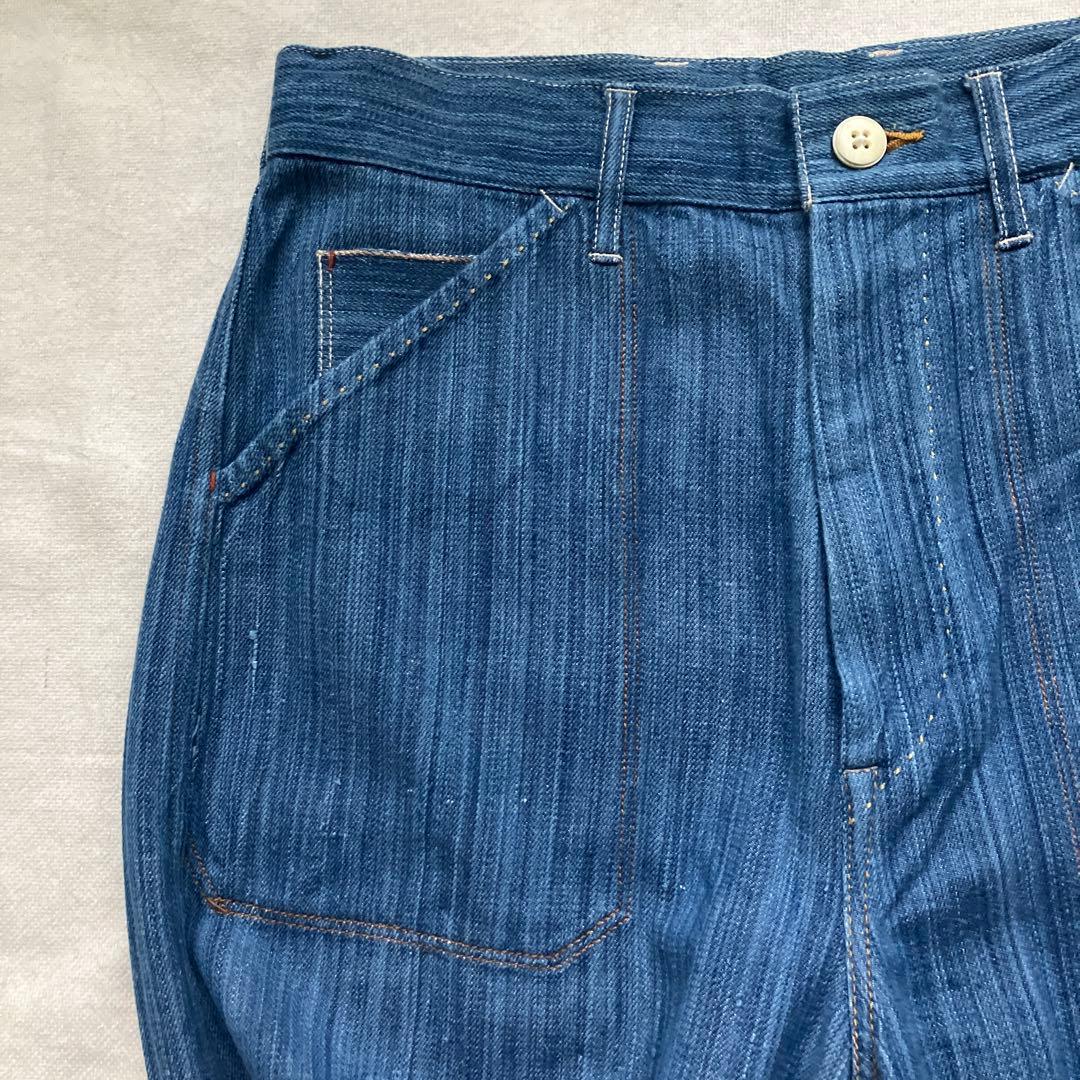 45R 藍カディ3000デニムマーサーパンツ　えみおわす　ヨーガンレール