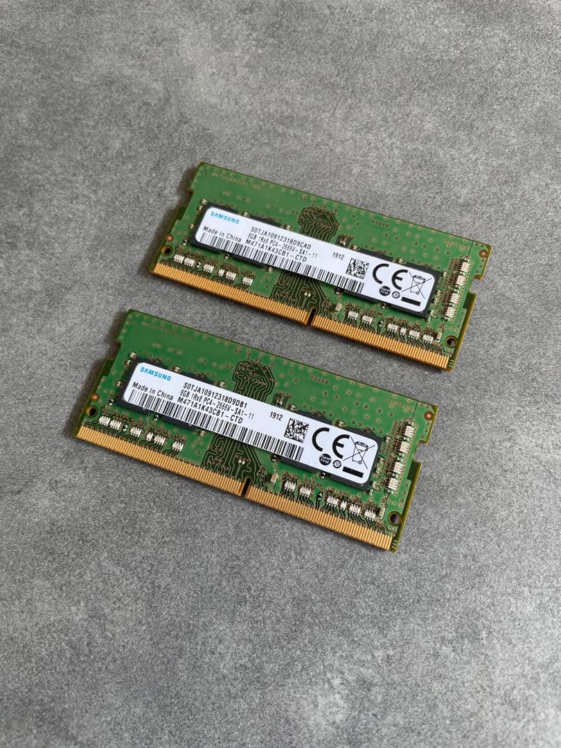 Samsung DDR4 8GB メモリ 2枚セット SAMSUNG（サムスン） ddr4 8gb ノート用 SAMSUNG PC4-2666V 8GB 4GB 2