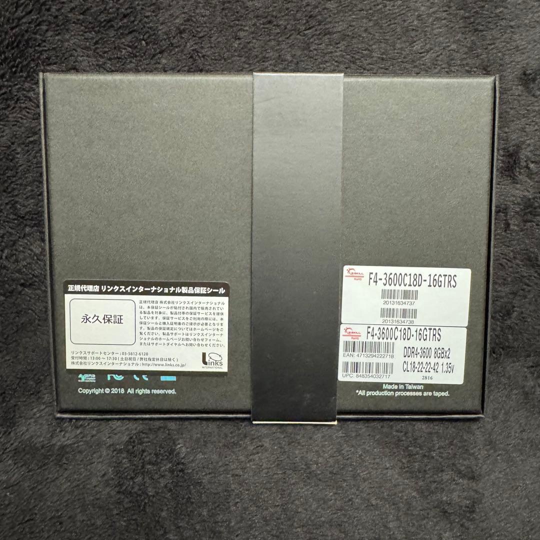 メモリー G.SKILL TridentZ  16GB DDR4 3600MHz