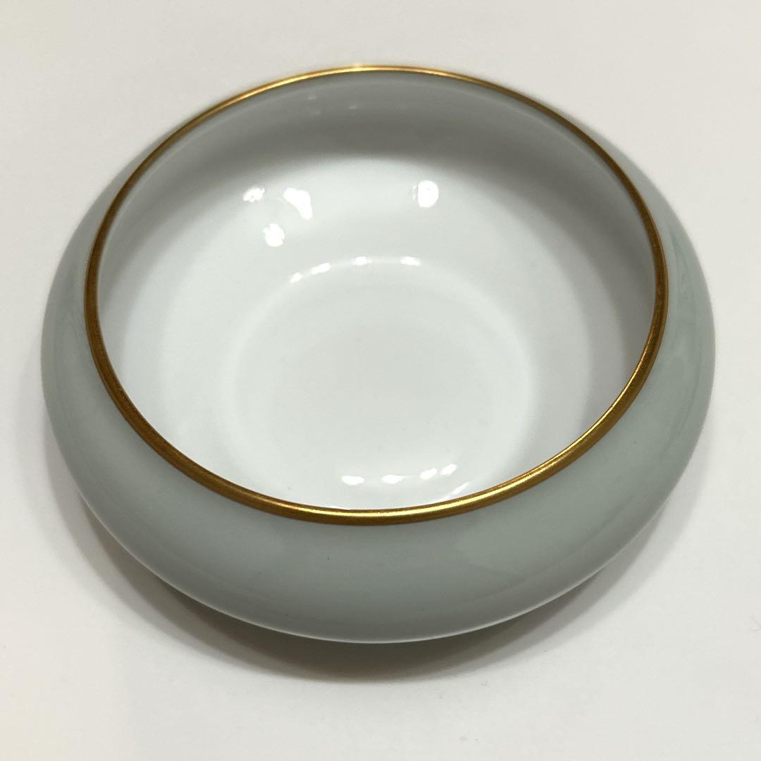 未使用に近い】大倉陶園 ボンボニエール 百合 グリーン 小物入れ