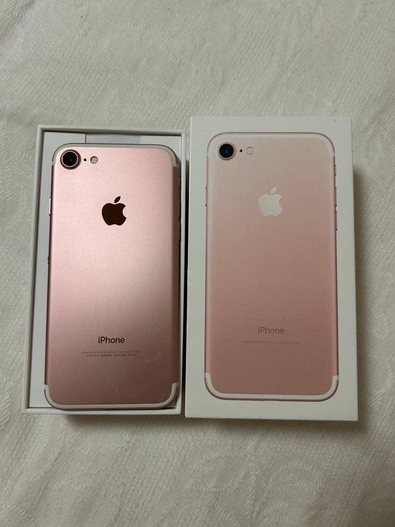 iPhone 7 ローズゴールド 本体 元箱付き - メルカリ
