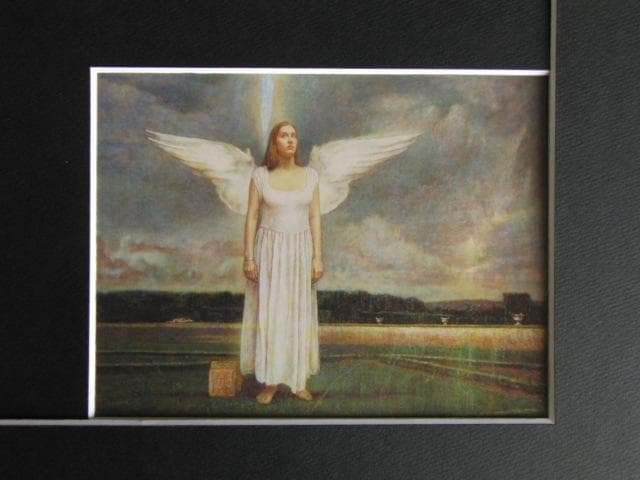 大島誠、ANGE、希少な画集より、新品高級額・額装付、状態良好