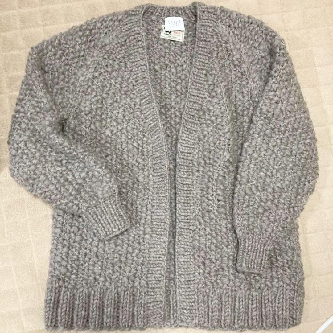 yuni ネパールハンドニット ミドルカーディガン