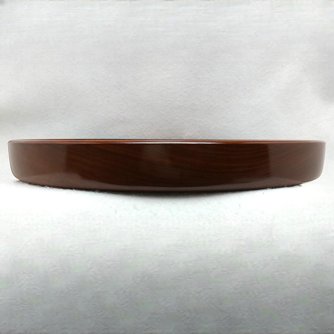 小田原漆器 欅 けやき 丸盆 一尺二寸 無垢 くりぬき 石川漆器 小田原漆器