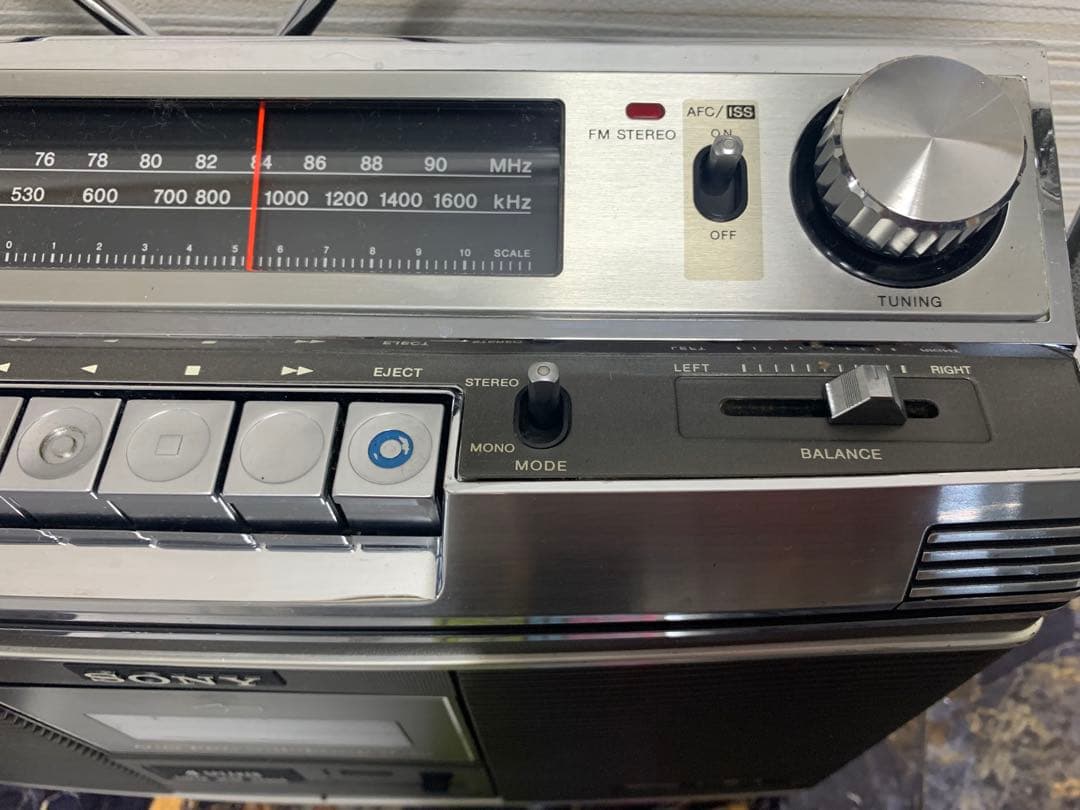 美品動作品SONY ソニー CF-3800 ラジカセ 2バンド ラジオ