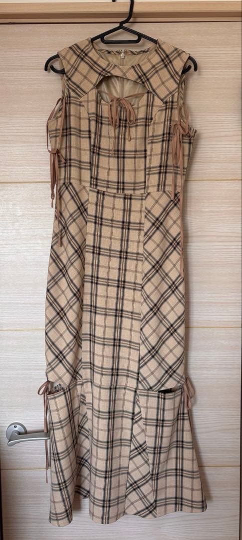 ミシェルマカロン バイアスチェックマーメイドワンピース - メルカリ