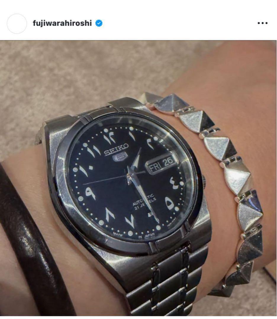 美品SEIKO 5 アラビック文字盤 海外モデル 藤原ヒロシ - メルカリ