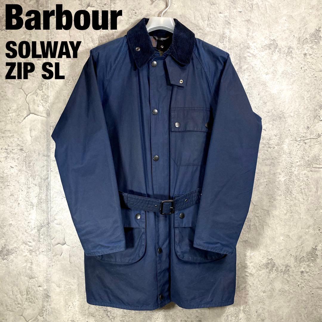 BARBOUR SOLWAY ZIP SL ソルウェイジッパー ネイビー 38 - メルカリ