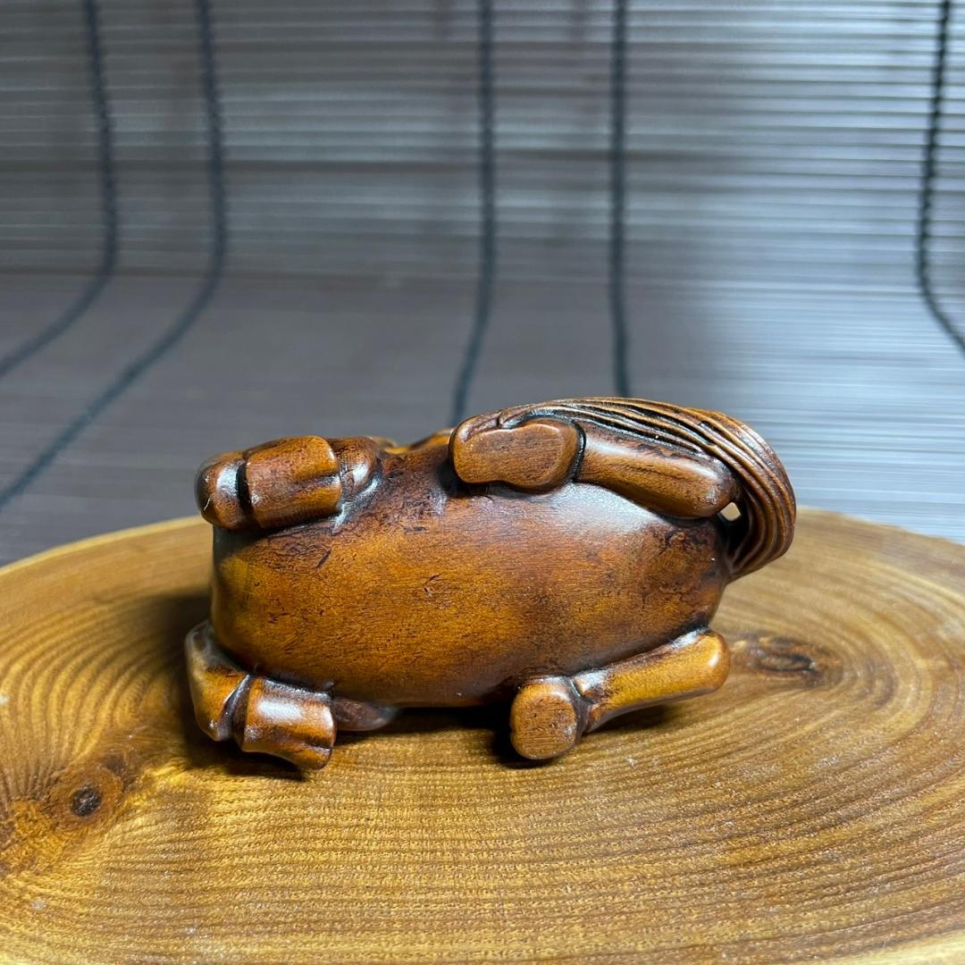 馬』戦馬 根付 提げ物 /緒締め /帯留め /Netsuke 江戸時代 - メルカリ