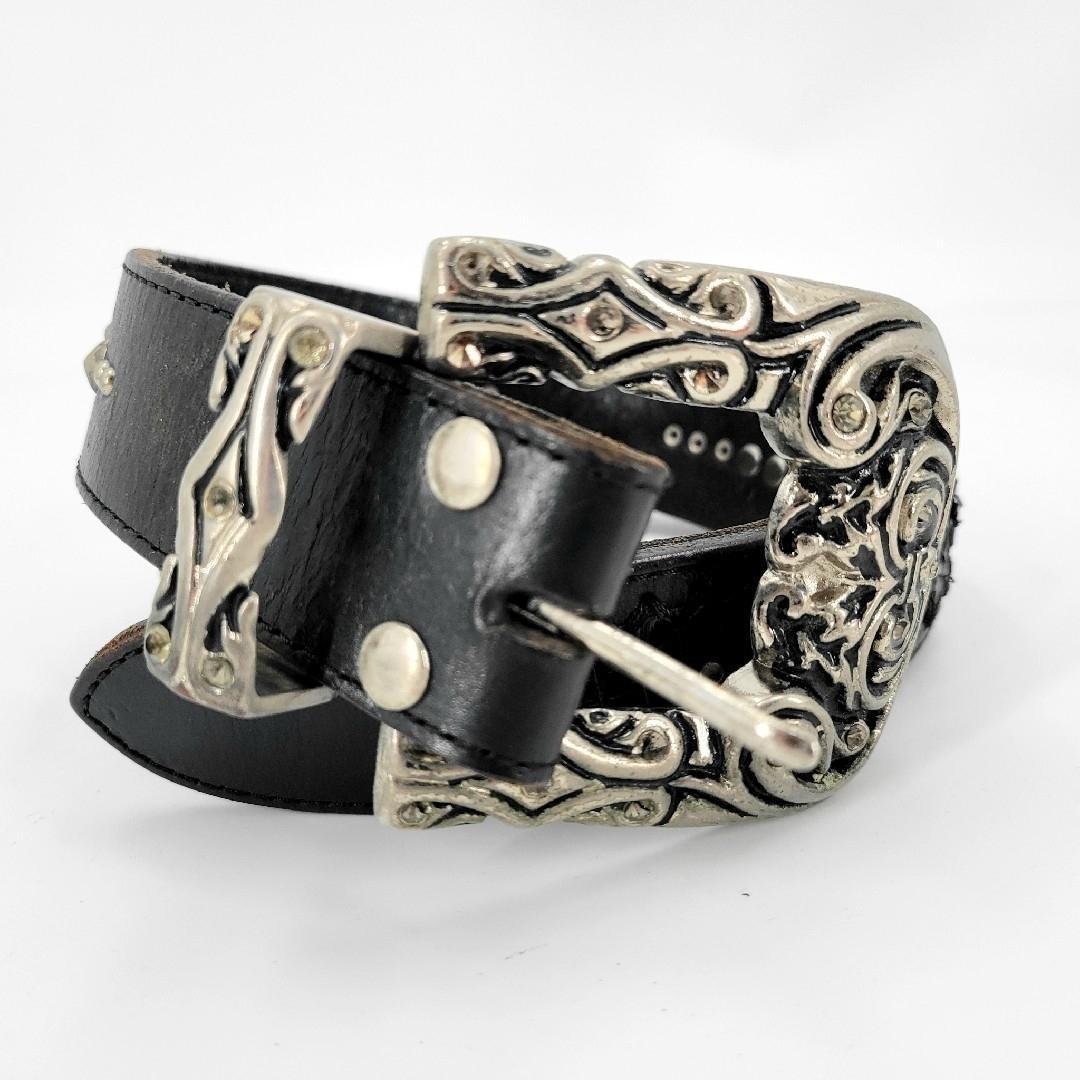 良品 TornadoMart トルネードマート ベルト ブラック スタッズ TORNADO MART∴オーバルTOPスタッズスネークベルト / TORNADO MART