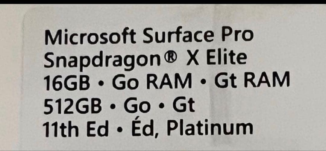 【美品】Surface Pro 11世代 16GB/512GB