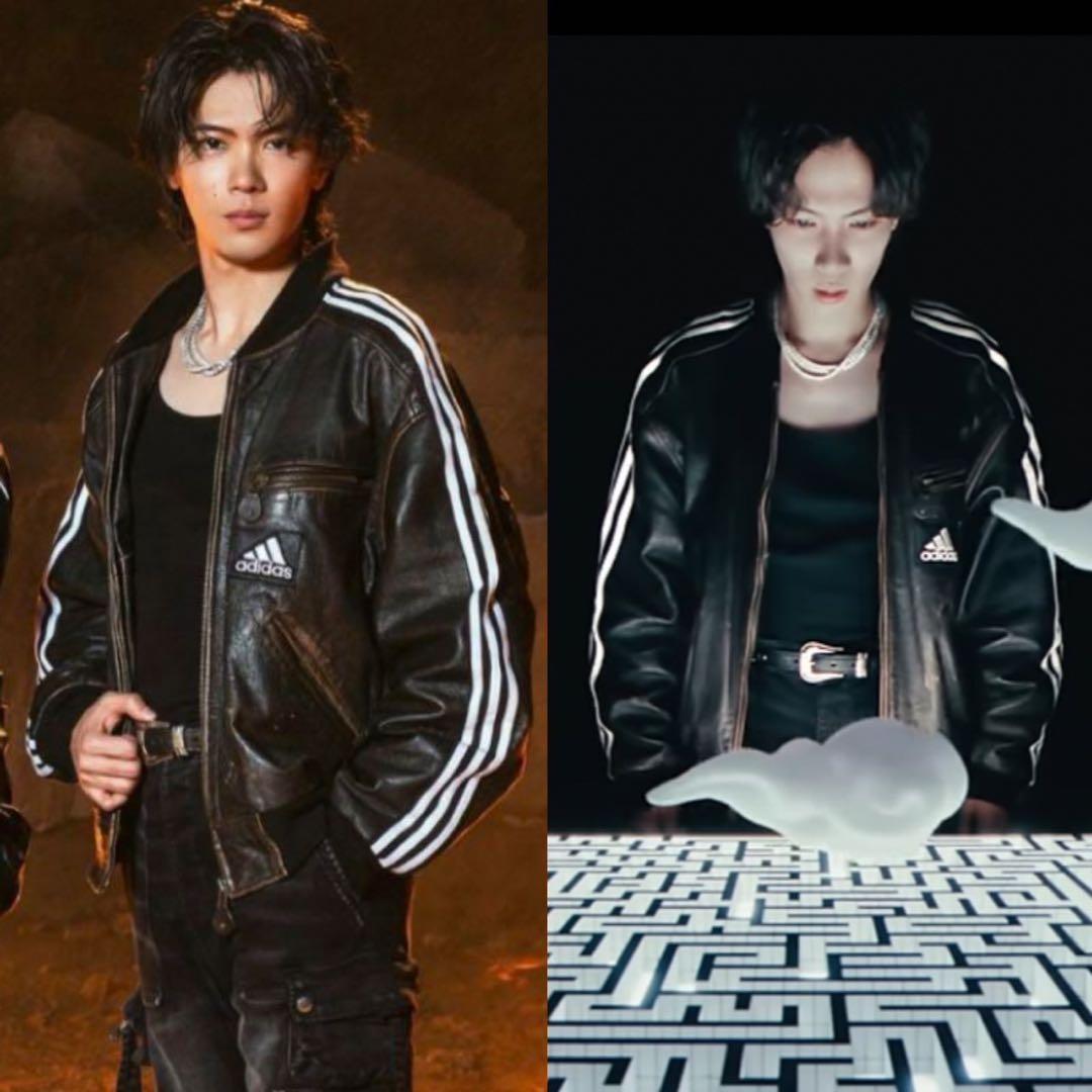 ADIDAS AYNE リメイク レザー ジャケット トラック 80s 90s - メルカリ