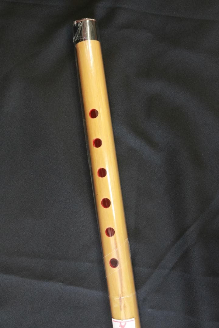 沖縄県産 琉球横笛 竹製（A調）基本の音の高さになります。手工品 新品