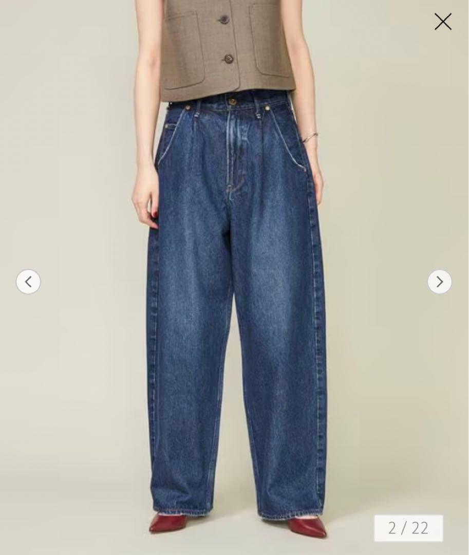 conte 辺見えみり 別注upper hights タックデニムパンツ UN - メルカリ