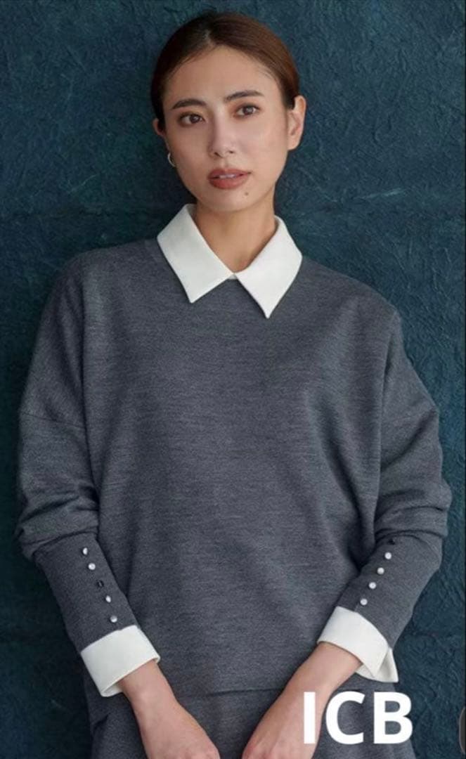 【洗える】 シルキーウールダブルフェイス ニットプルオーバー 洗える】 シルキーウールダブルフェイス ニットプルオーバー