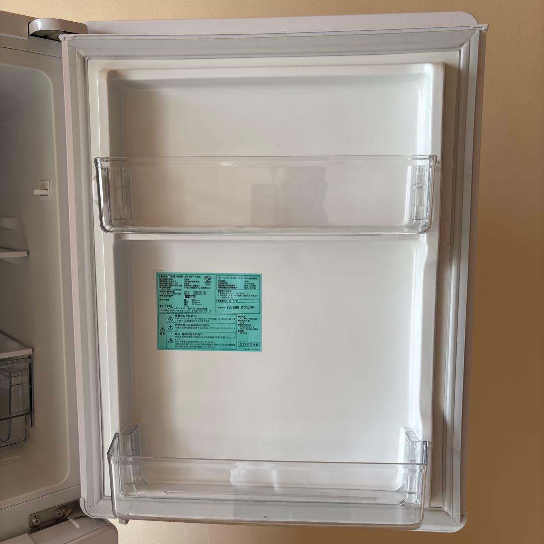 美品　Haier ハイアール　冷凍冷蔵庫 JR-NF148B 2020年製