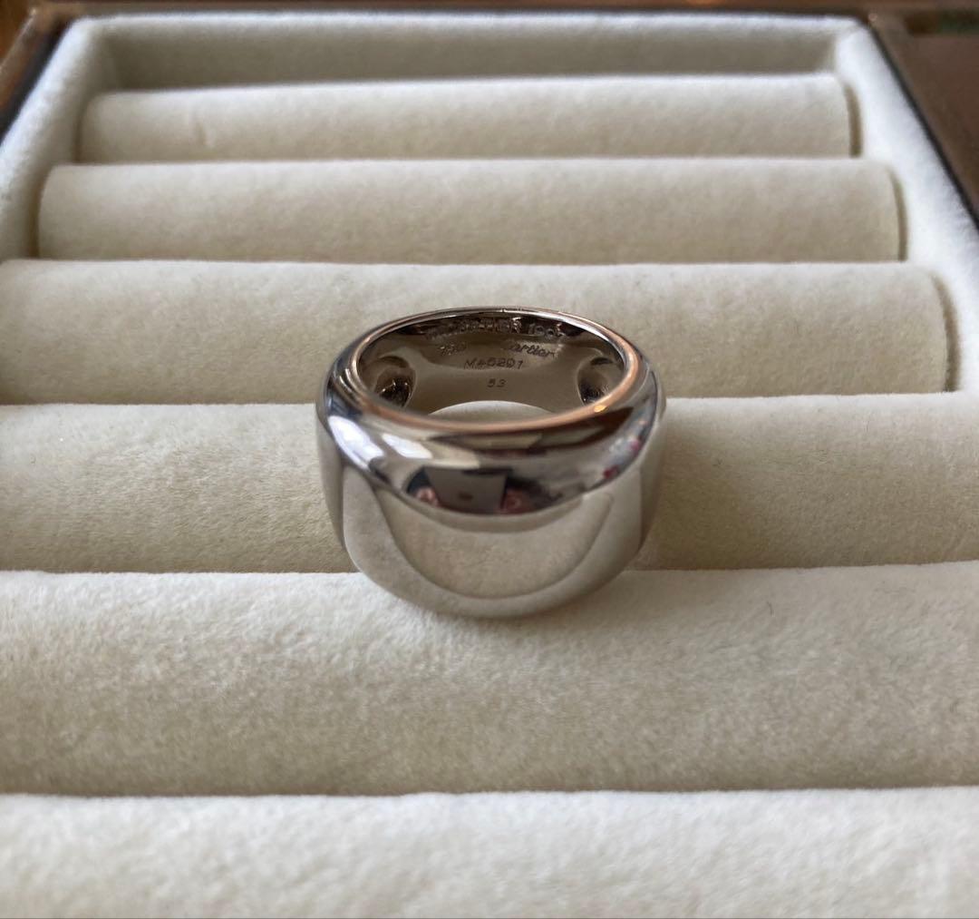 カルティエ ヌーベルバーグ k18 wg ホワイトゴールド #53 13号相当