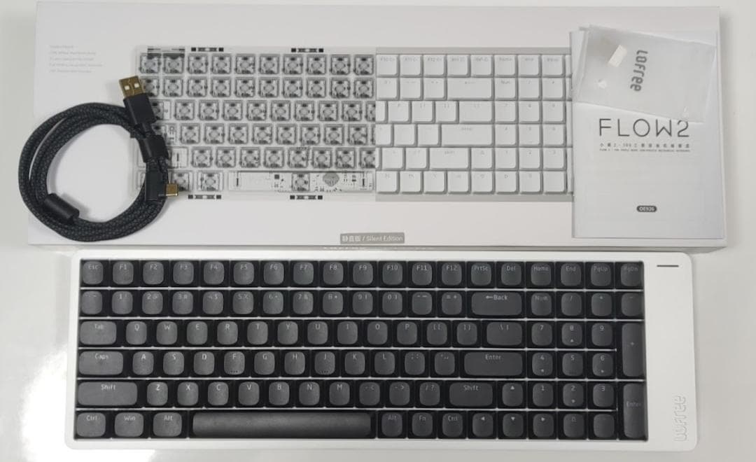 キ*！様 【特別限定カスタム】LOFREE FLOW2シルバー☆100キー☆×静