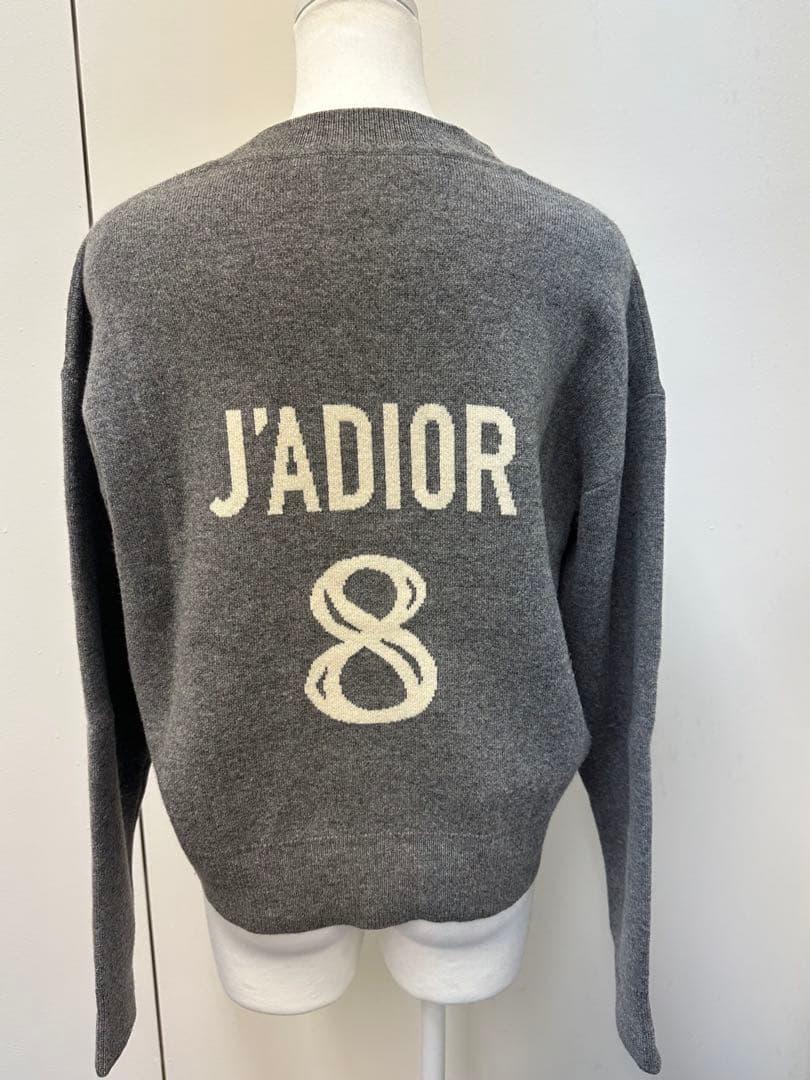 J'ADIOR 8 グレー ニットセーター J'Adior 8 Boxy Sweater Gray Cashmere | DIOR