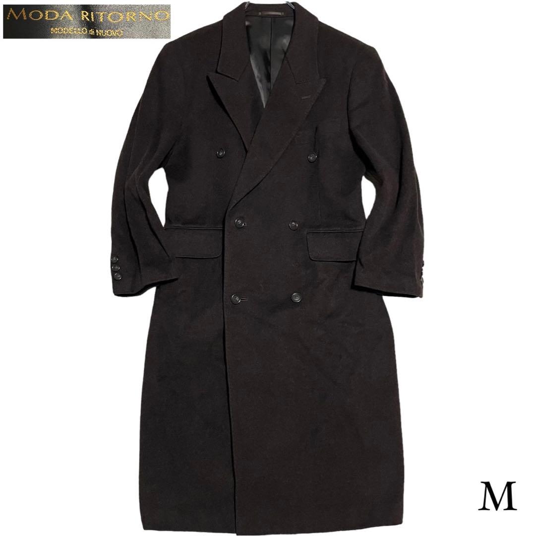 カシミヤ✨【vintage】マキシ丈 ロングダブルチェスターコート