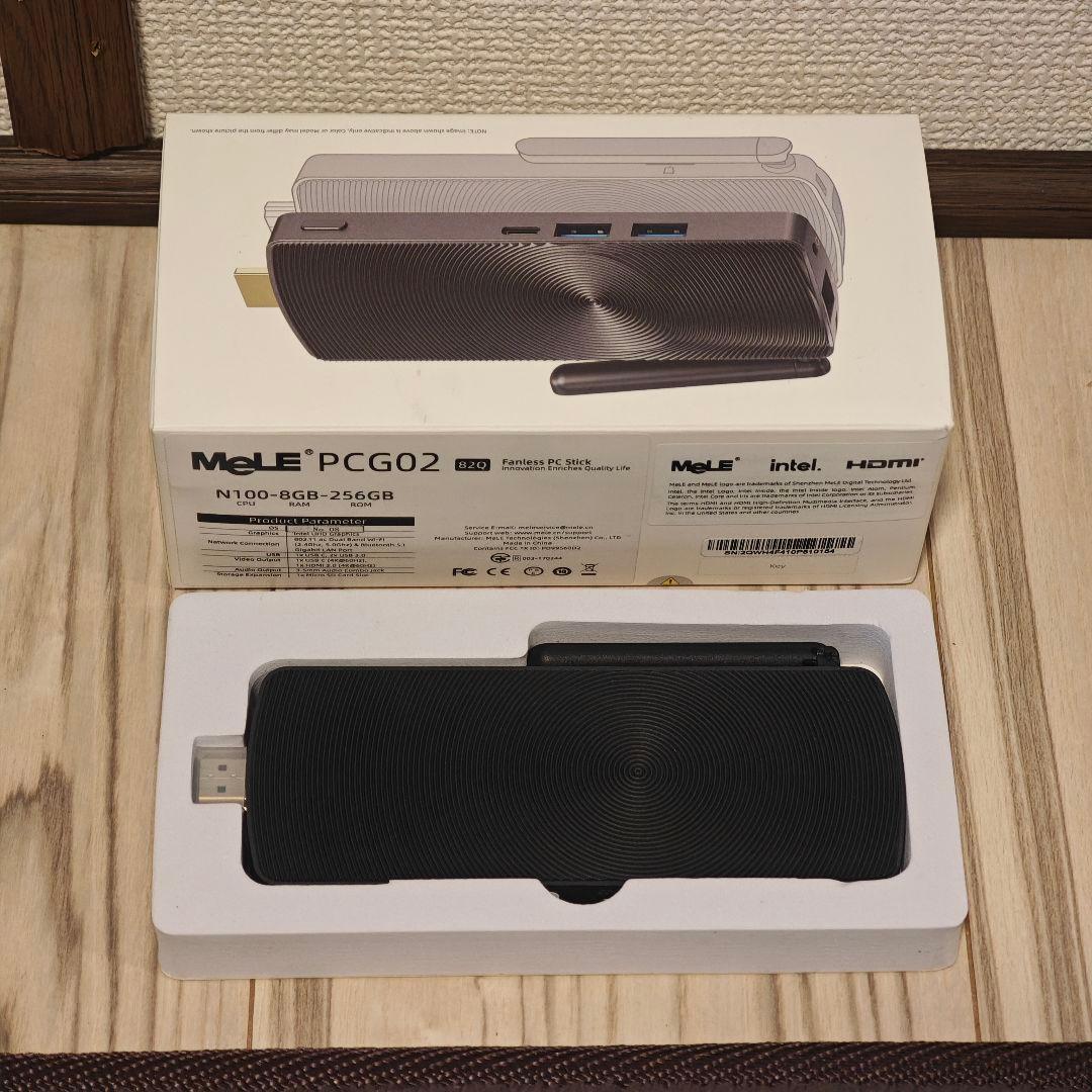 【訳有】MeLE PCG02｜N100/8G/256G｜ファンレスPCスティック Amazon.com: MeLE PCG02 Pro Fanless Mini PC Stick Alder Lake N100