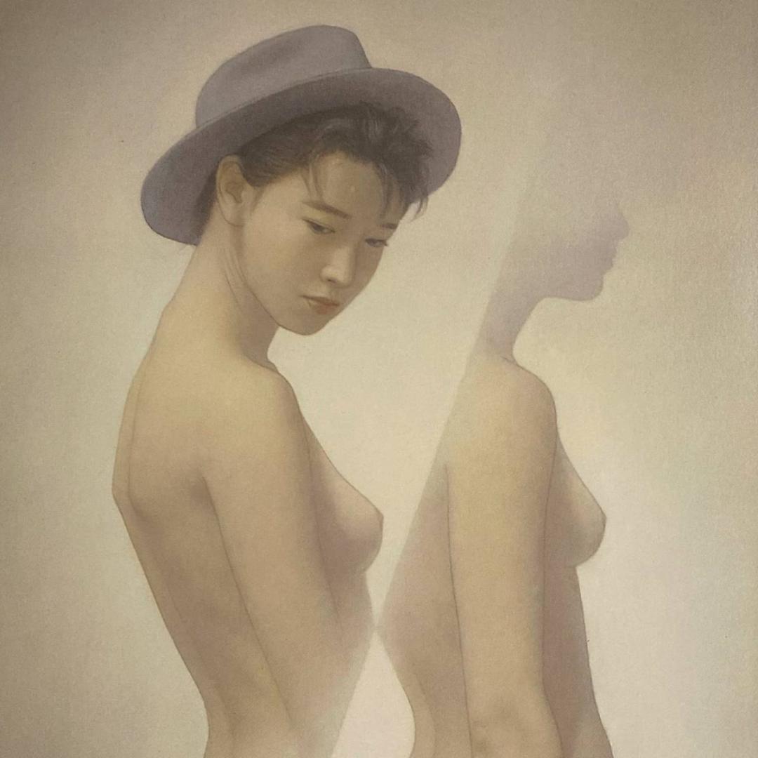 高塚省吾、【時間】、希少な額装用画集画、新品高級額 額装付、状態良好