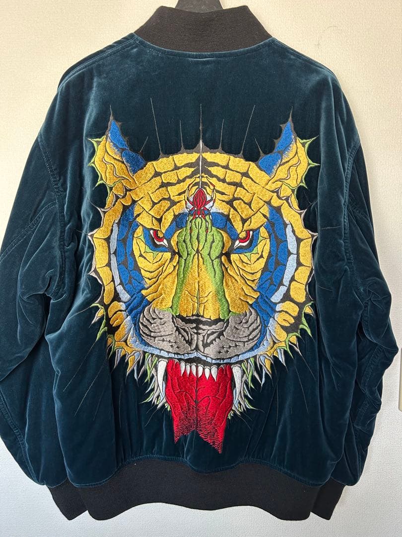 ワコマリア　ウルフズヘッド　ベルベット　ブルゾン　Mサイズ WACKO MARIA（ワコマリア） x WOLF'S HEAD ウルフズ ヘッド REVERSIBLE