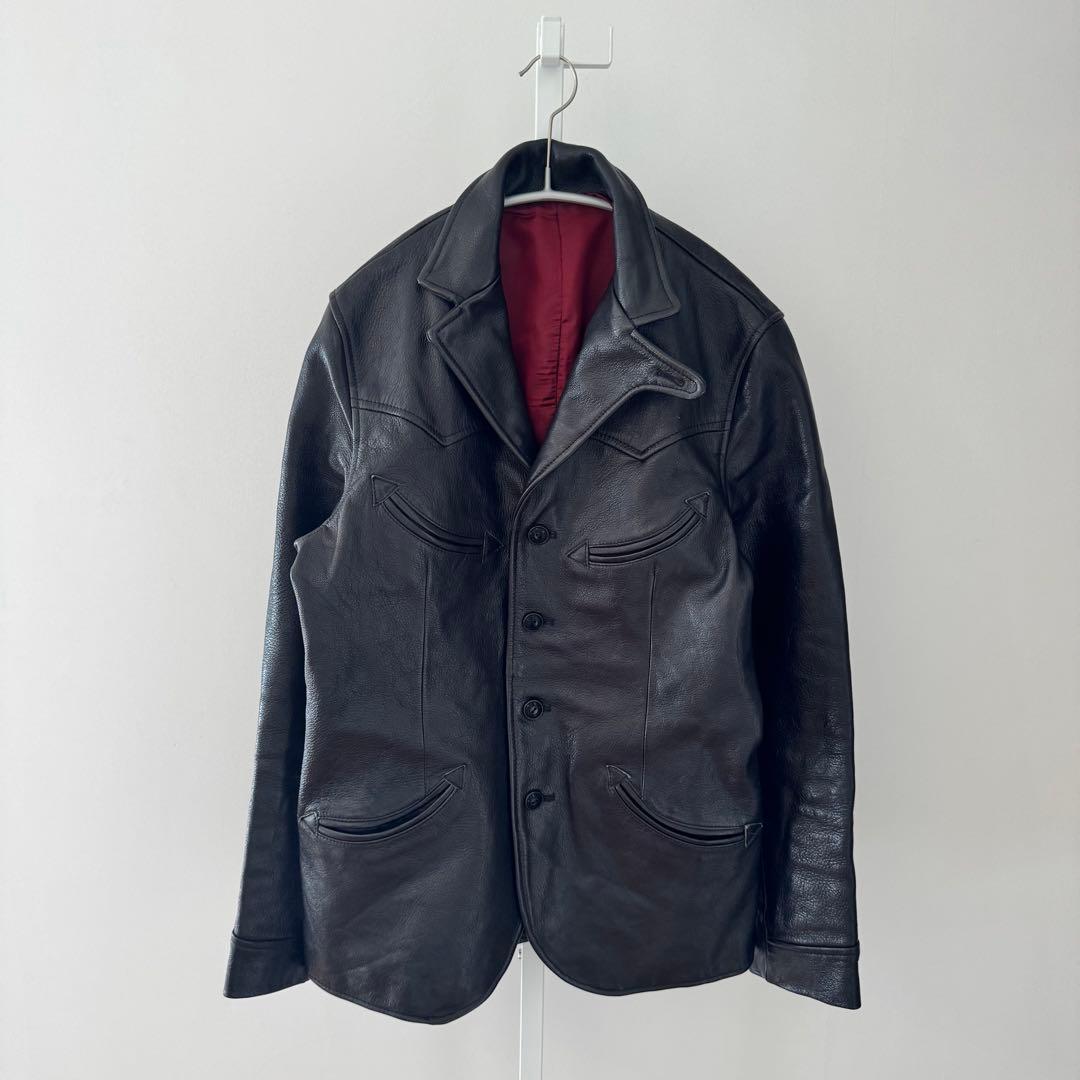 ウエストライド ゴートスキン ウエスタン レザー テーラードジャケット ウエストライド WESTRIDE テーラードジャケット美品 ゴートスキン 送料